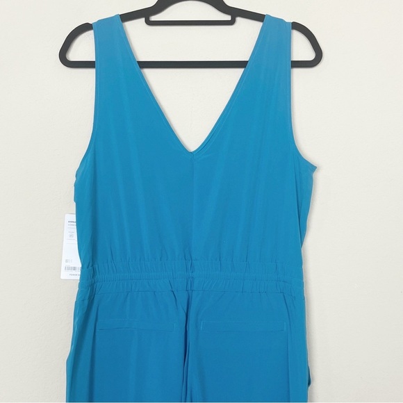 Athleta Avenue Sleeveless Jumpsuit Color Pacific Size Medium Petite - Picture 9 of 16